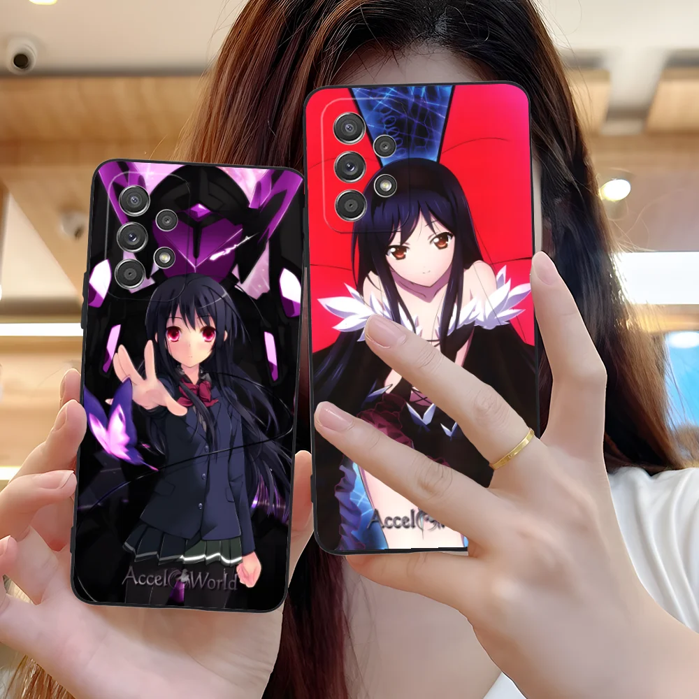 Фото Чехол для телефона Accel World Kuroyuki для Samsung Galaxy A73 72 71 70 55 54 53 52 35 34 32 23 14 13 5G Черный чехол для мобильных телефонов Smart №4