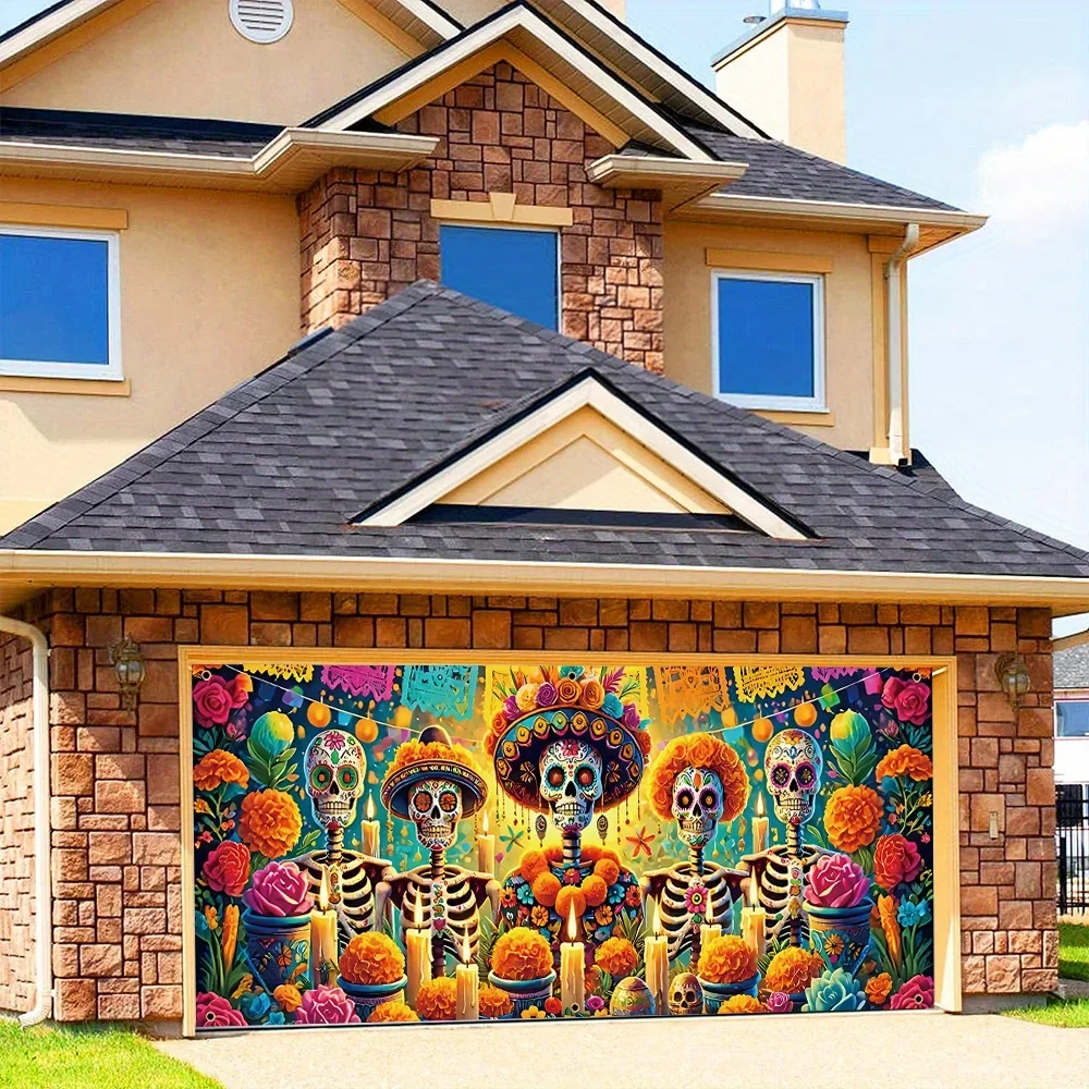 Дневник мертвецов в гараже-яркие цветочные принты с черепом для улицы