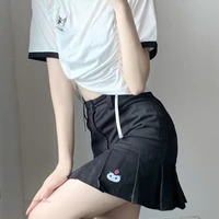 cute girl commuter high waist black a line skirt sweet cool thin versatile sexy slim kuromi printed skirt y2k women aesthetic