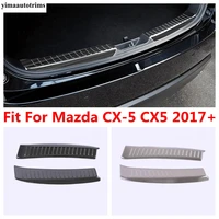 stainless steel rear trunk bumper rearguard sill plate protector guards cover trim for mazda cx 5 cx5 2017 2022 car accessories
