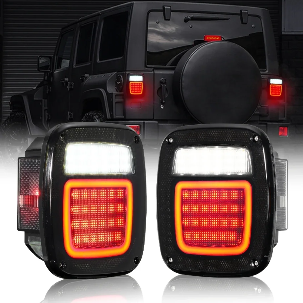 Универсальные задние фонари для Jeep Wrangler CJ TJ YJ JK прицепа дымчатые линзы