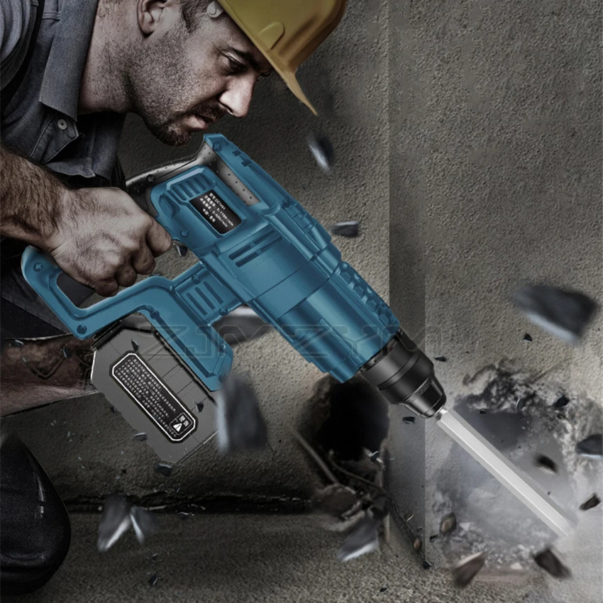 

DC-1 Brushless Rechargeable Impact Drill Electric Rotary Hammer Professional Three-purpose Industrial Electric Drill 0-520R/min