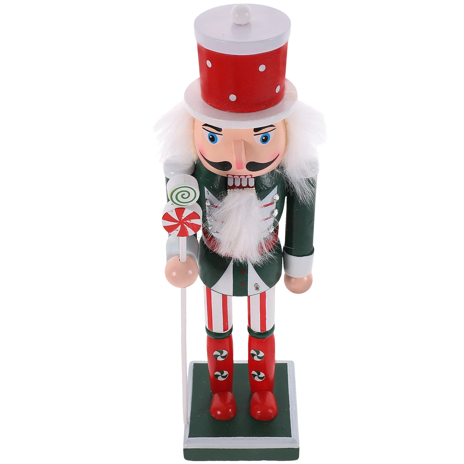 

Wooden Christmas Nutcracker Figures Nutcracker Peppermint Soldier Statue Traditional Gingerbread Nutcracker Puppet Doll Toy
