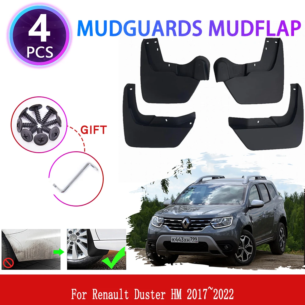 

For Renault Duster HM 2017~2022 2018 2019 Mudguards Mudflaps Fender Flap Splash Front Rear Mud Styling Guards Cover Accessories