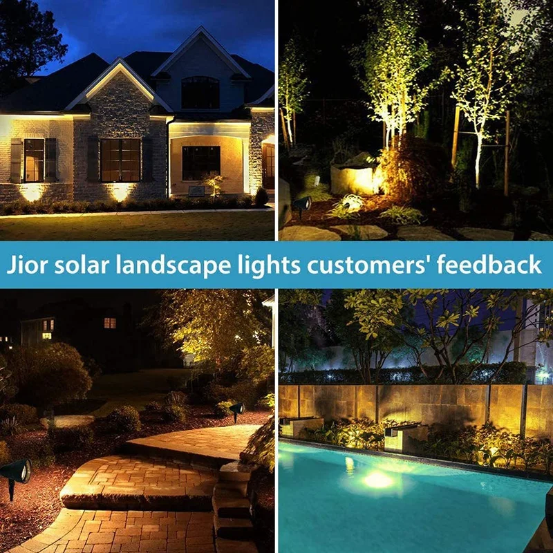 Светодиодный прожектор на солнечной батарее IP65, водонепроницаемый для двора, парка, дорожки, ландшафта, садового освещения