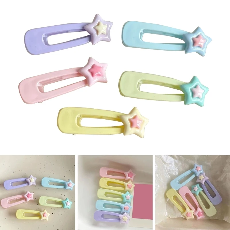 

Y2K Sweet Hair Clip Star-shaded Hairclip Clip Girls Hairpins for Hair Shape DropShip