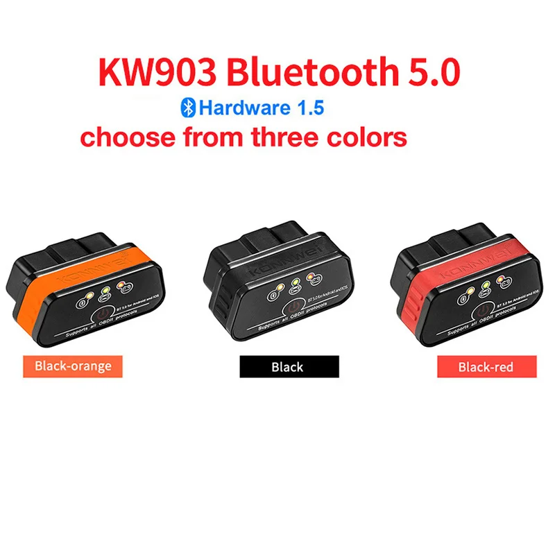 

KW903 Vgate iCar Pro Bluetooth 4,0 5,0 OBDII BLE Поддержка Apple Android,ELM327 V1.5 адаптер BT Автомобильный сканер диагностический инструмент