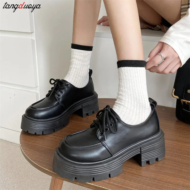 Женские кроссовки летние оксфорды на платформе из искусственной кожи лоферы