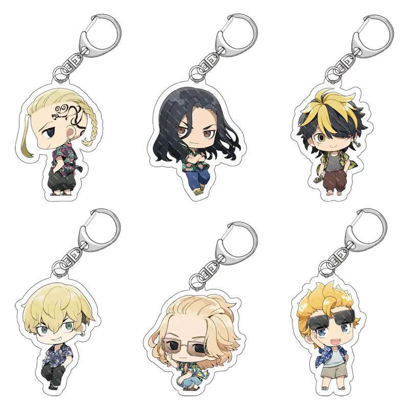 

Tokyo Revengers Keychain 6pcs/Lot Acrylic Cartoon Keyring Accessories Vol.7