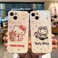 hello kitty sanrio cartoon phone case for iphone 11 12 13 pro max mini x xs xr 7 8 plus se 2020 shockproof cover