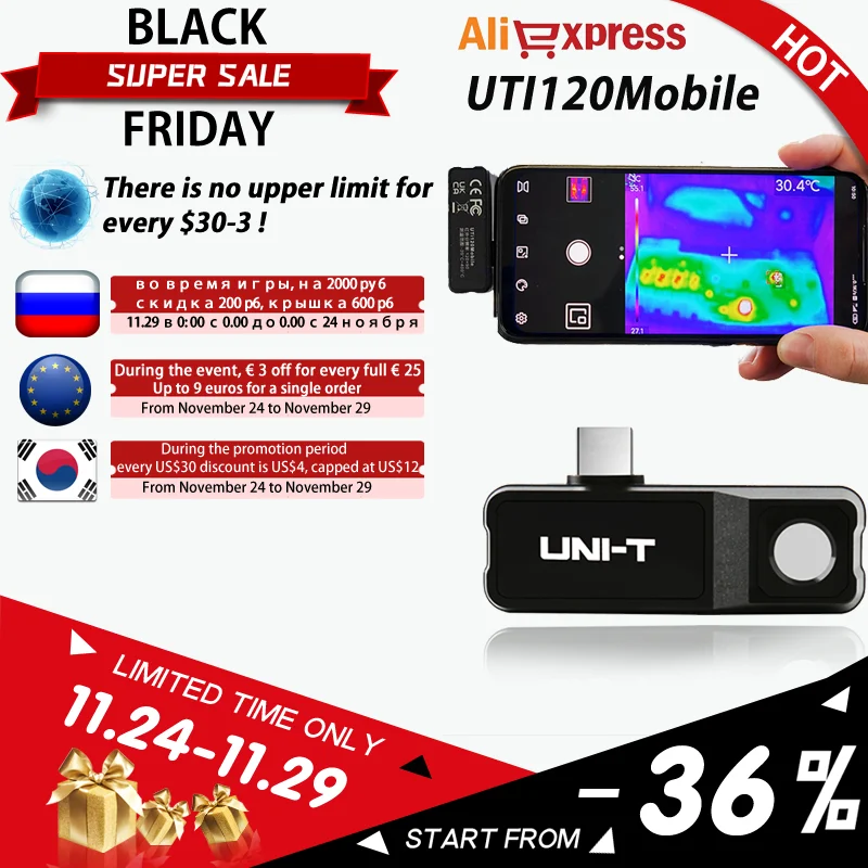 портативный теплочувствительный фотоаппарат UNI - T инфракрасный прибор IP65