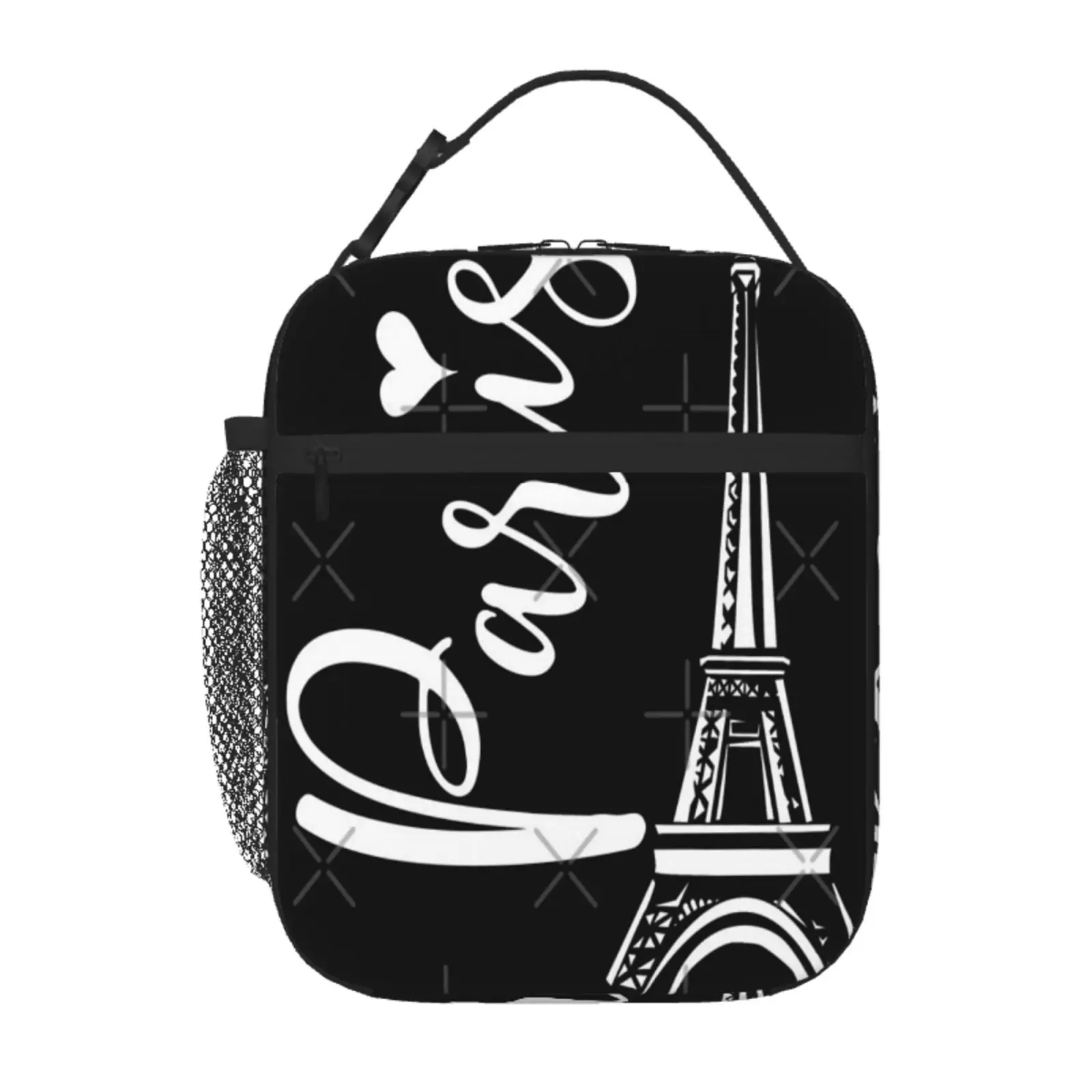 

Cute Paris Eiffel Tower Love Heart Young Women's Travel Gift Lunch Bag Lunch Bags Lunchbox Children'S Food Bag