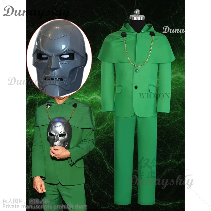 Аниме фильм Cos Виктор Доктор косплей злые костюмы эконотиста зеленый костюм