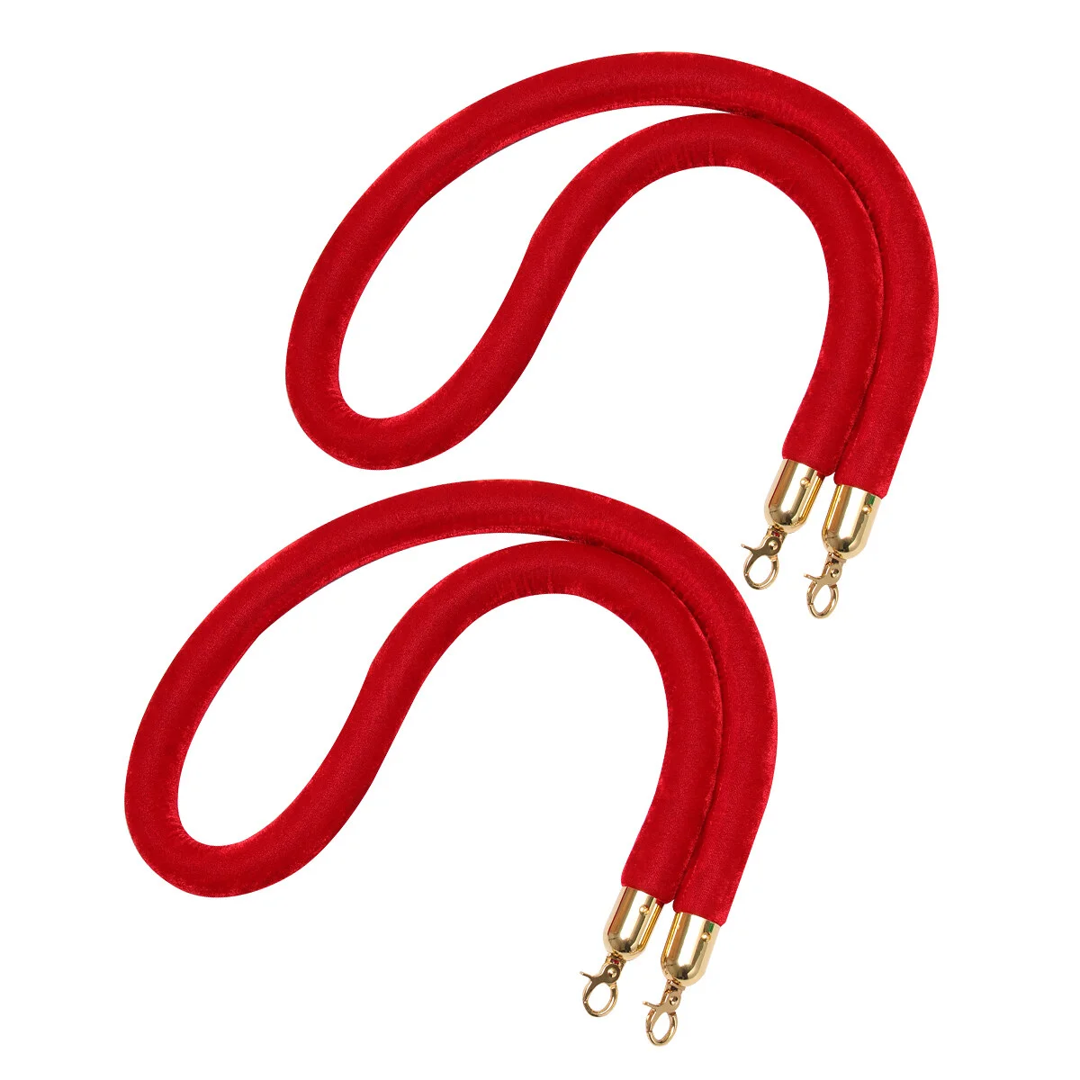 

Барьерная веревка 1,5 м-контроль толпы ворсовая веревка с крючками (красная), 2 шт.