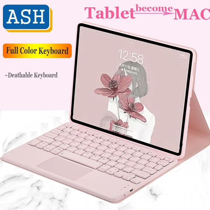 

for Honor Pad X9 11.5inch 2023 Wireless Keyboard Case with Trackpad Keyboard Silicone Leather Cover for Honor Pad X8 Pro 11.5