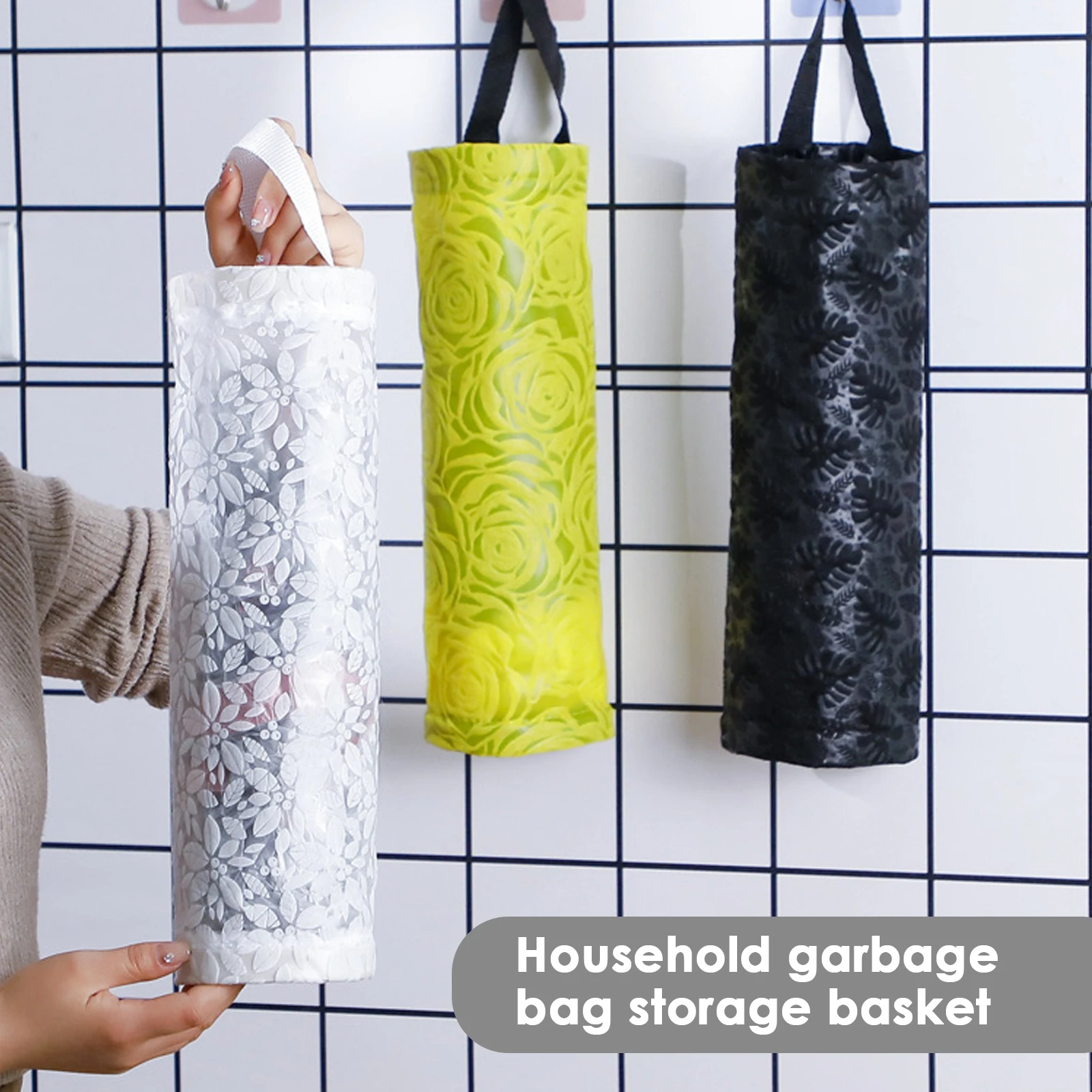 

Hanging Garbage Bag Storage Bag Kitchen Dispenser Garbage Wall Mounted Grocery Holder Home Organizers Storage Accessories