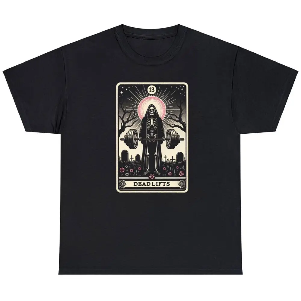 Забавная футболка унисекс с рисунком Таро карты дэдлифтинг тренировка в