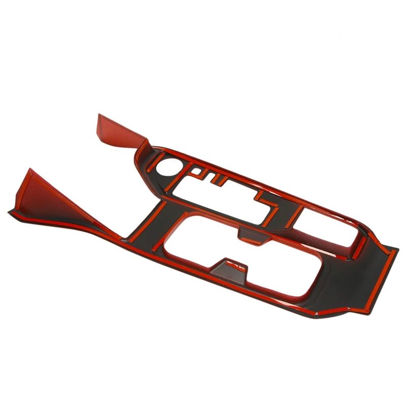 Отделка панели переключения передач автомобиля красное углеродное волокно