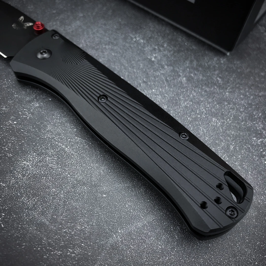 Фото НОВЫЙ складной нож Pocket BM 535BK-4 Bugout с черным DLC-покрытием клинка M390, рукоять из обработанного алюминия, инструмент для кемпинга и повседневного использования (EDC) №3