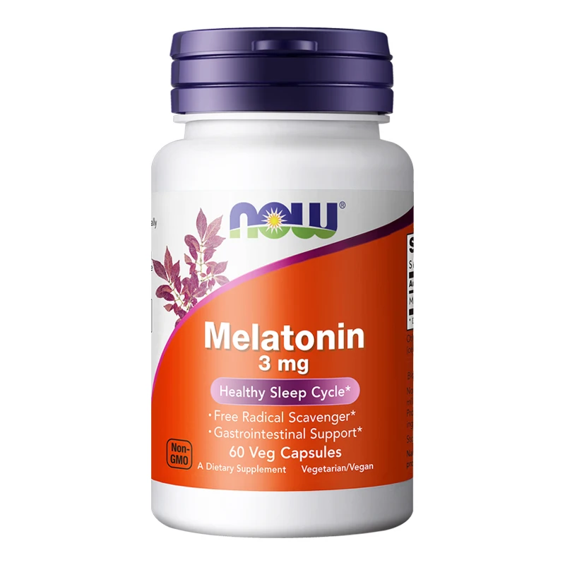 

Melatonin 3 mg Healthy Sleep Cycle Free Radical Scavenger Gastrointestinal Support 60 Veg Capsules