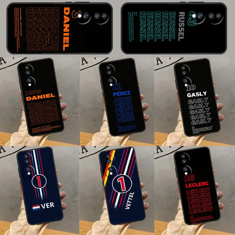 F1 формула 1 с номером флейта для Honor Magic4 Lite Magic5 Pro 8X 9X X6 X7 X8 X9 X7a X8a X9a 10 50 70 90 чехол
