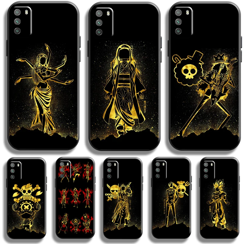 

Anime One Piece Dragon Ball Case For Xiaomi Poco M3 M3 PRO 5G POCO X3 X3 Pro X3 F3 GT Phone Case Coque Black Silicone Cover