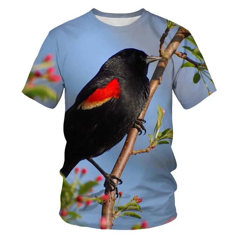 

2022 Zomer Mode Nieuwe Bainiao Chaohuang 3D Afdrukken Patroon Mannen, Vrouwen, Kinderen, toevallige Korte Mouwen T-shirt Tops