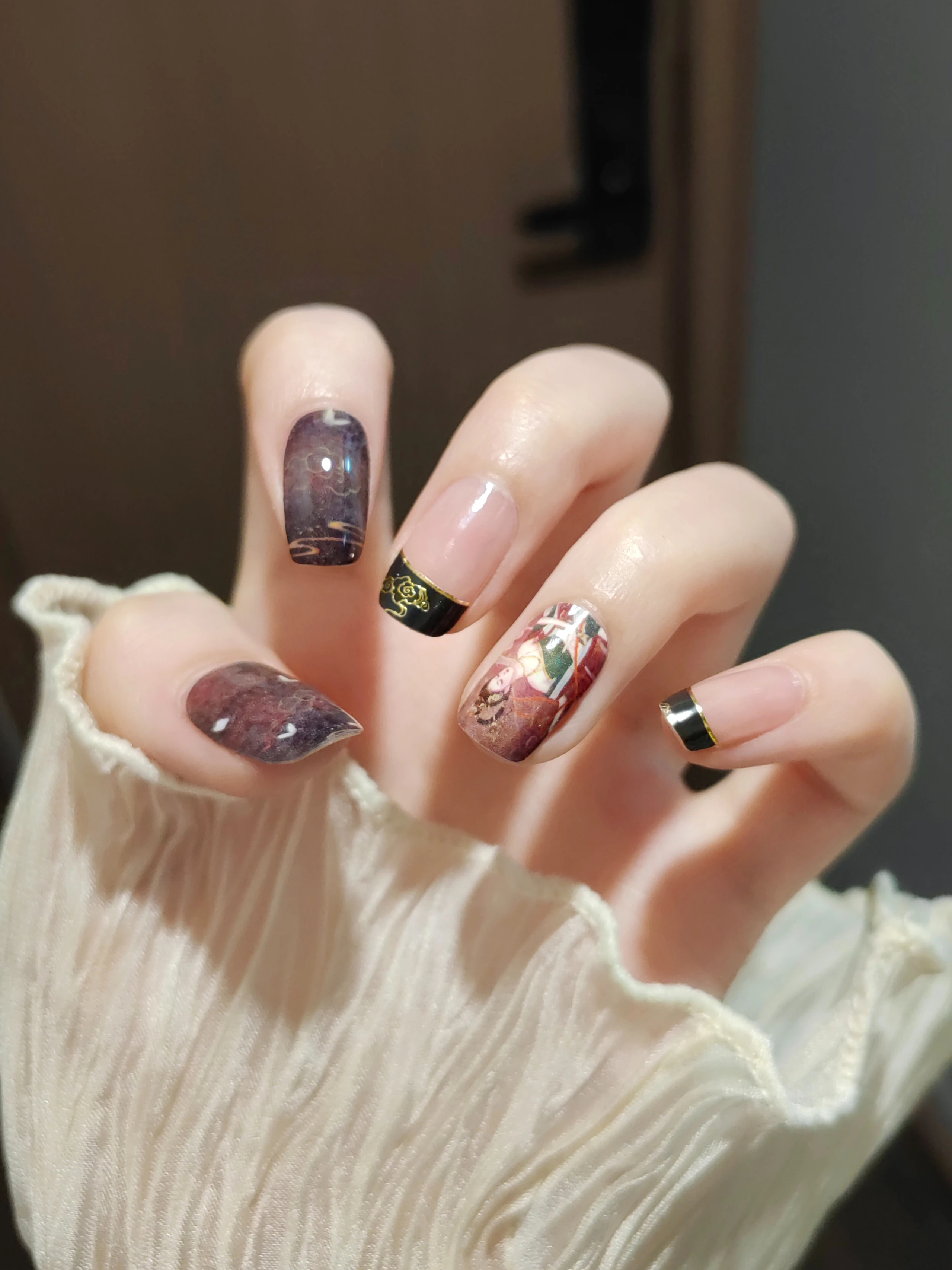 

Эксклюзивная культура, изысканная трехмерная оригинальная наклейка для ногтей с горячим тиснением, стойкая Водонепроницаемая фотография