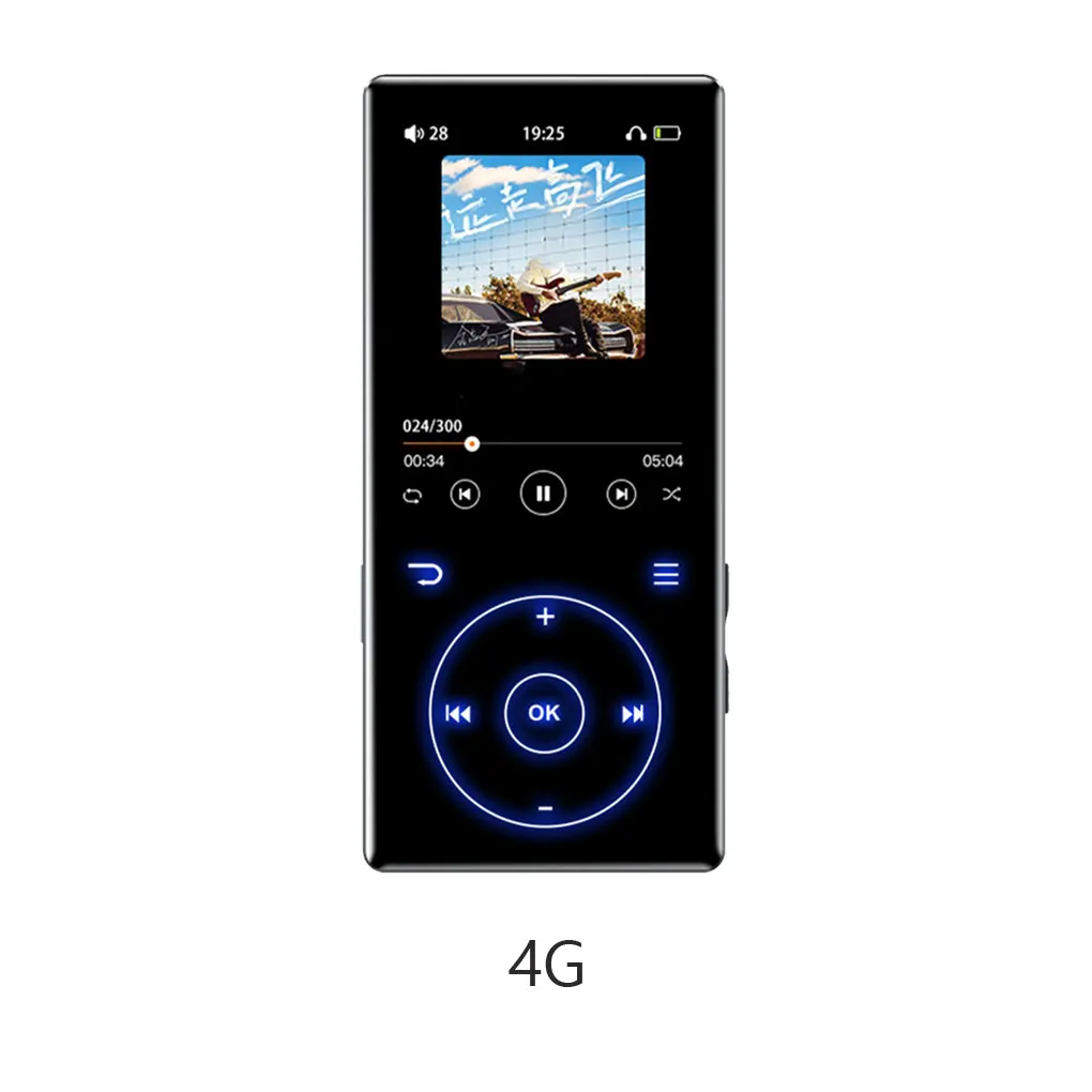 

Bluetooth-compatible MP3 Battery Operated Radio 500mAh Photo Viewer Video Playing Students MP4 Music Player Gift 4G