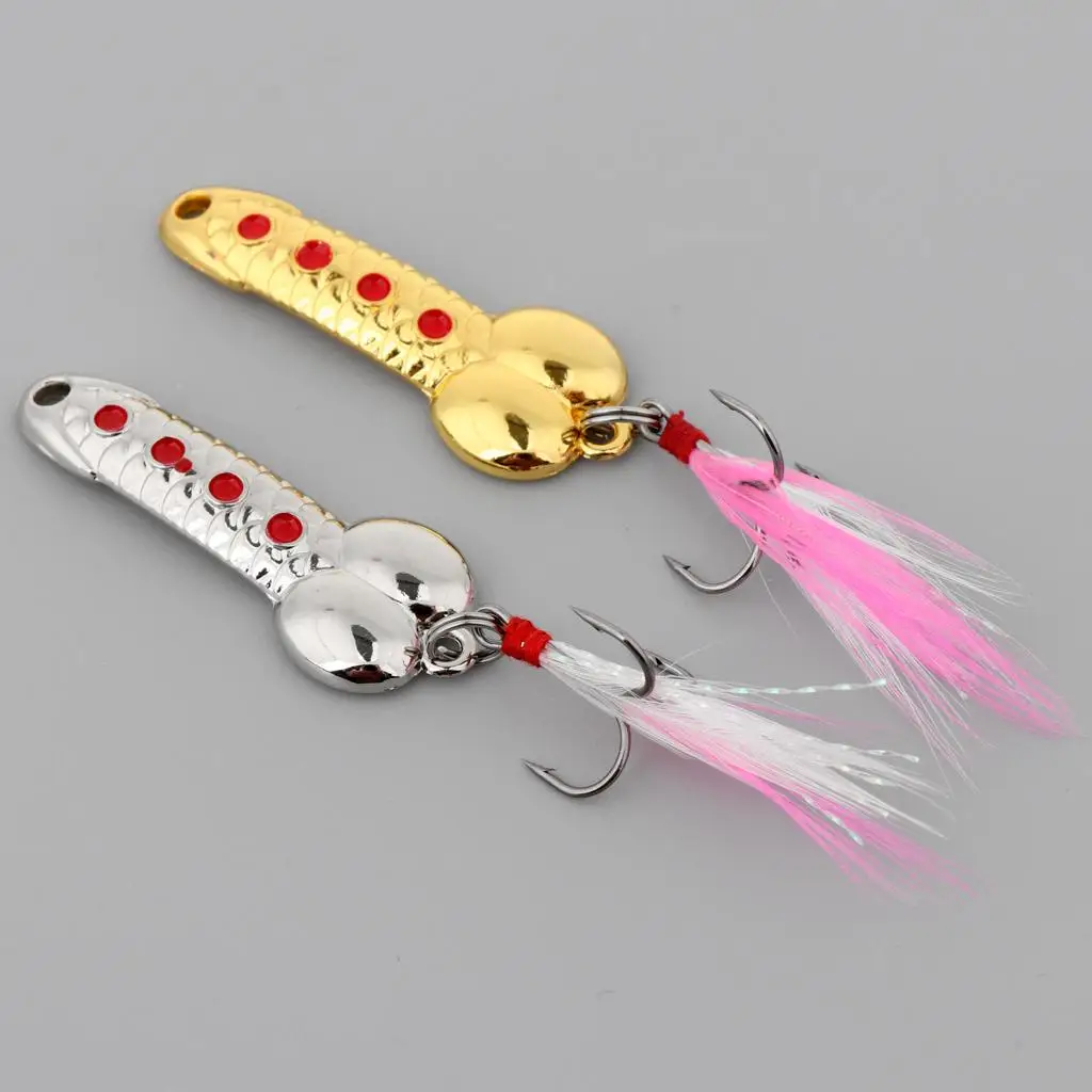 

2pcs Sequin Fishing Spoons Baits Casting Fishing Crankbaits