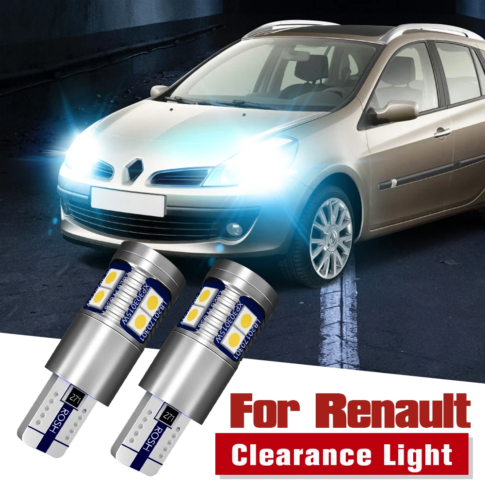 Светодиодная парковосветильник лампа W5W T10 2 шт. Canbus для Renault Espace Grand Scenic Clio 3 4 Laguna