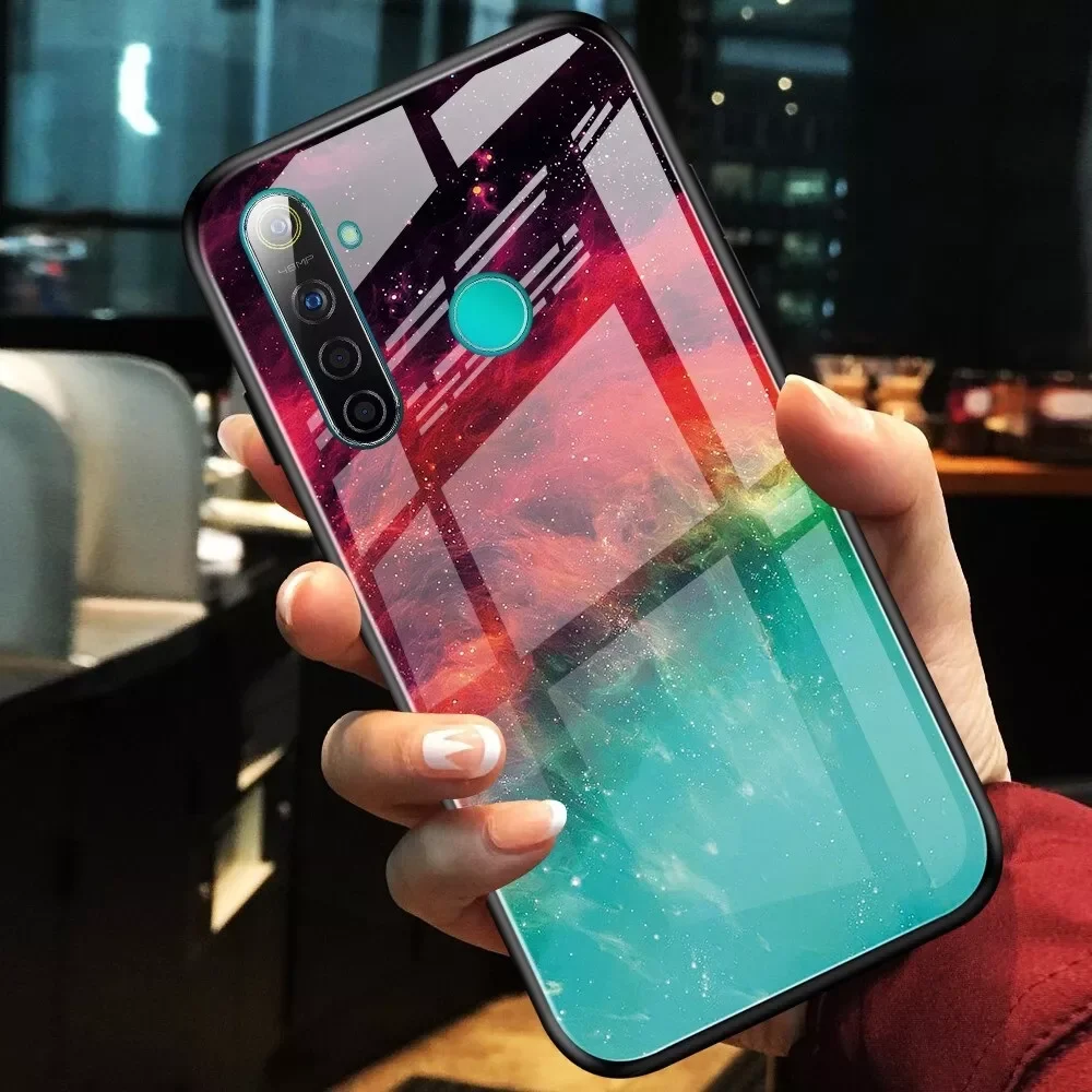 

NEW2023 NB Car charger for Realme 5 5i 5 Pro 6 6i 6 Pro hard glass marble case cover --------