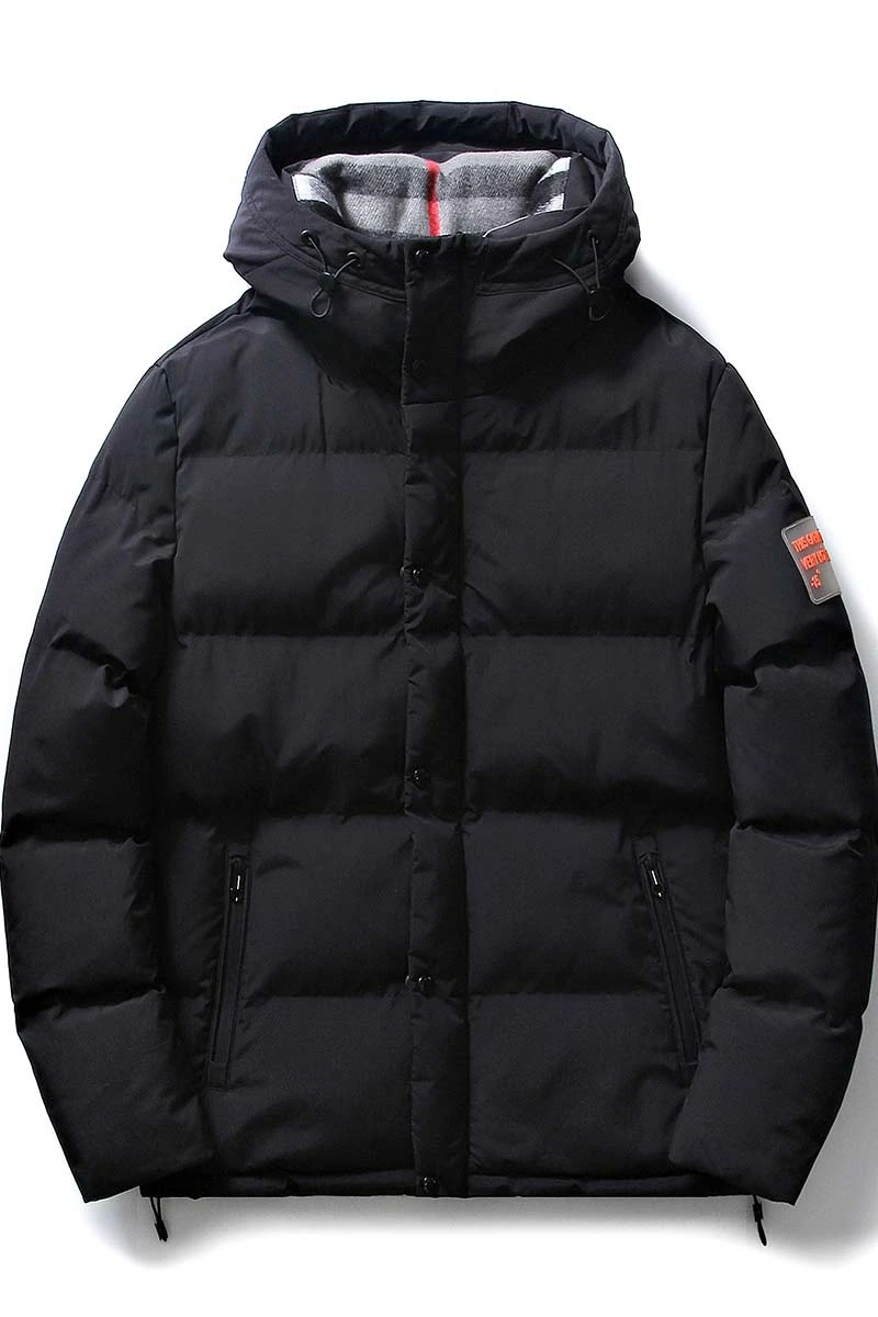 Men Winter 2022 New Thickened Tide Brand Cotton-padded Jacket Youth Winter Coat Hooded Down Cotton Jacket Men