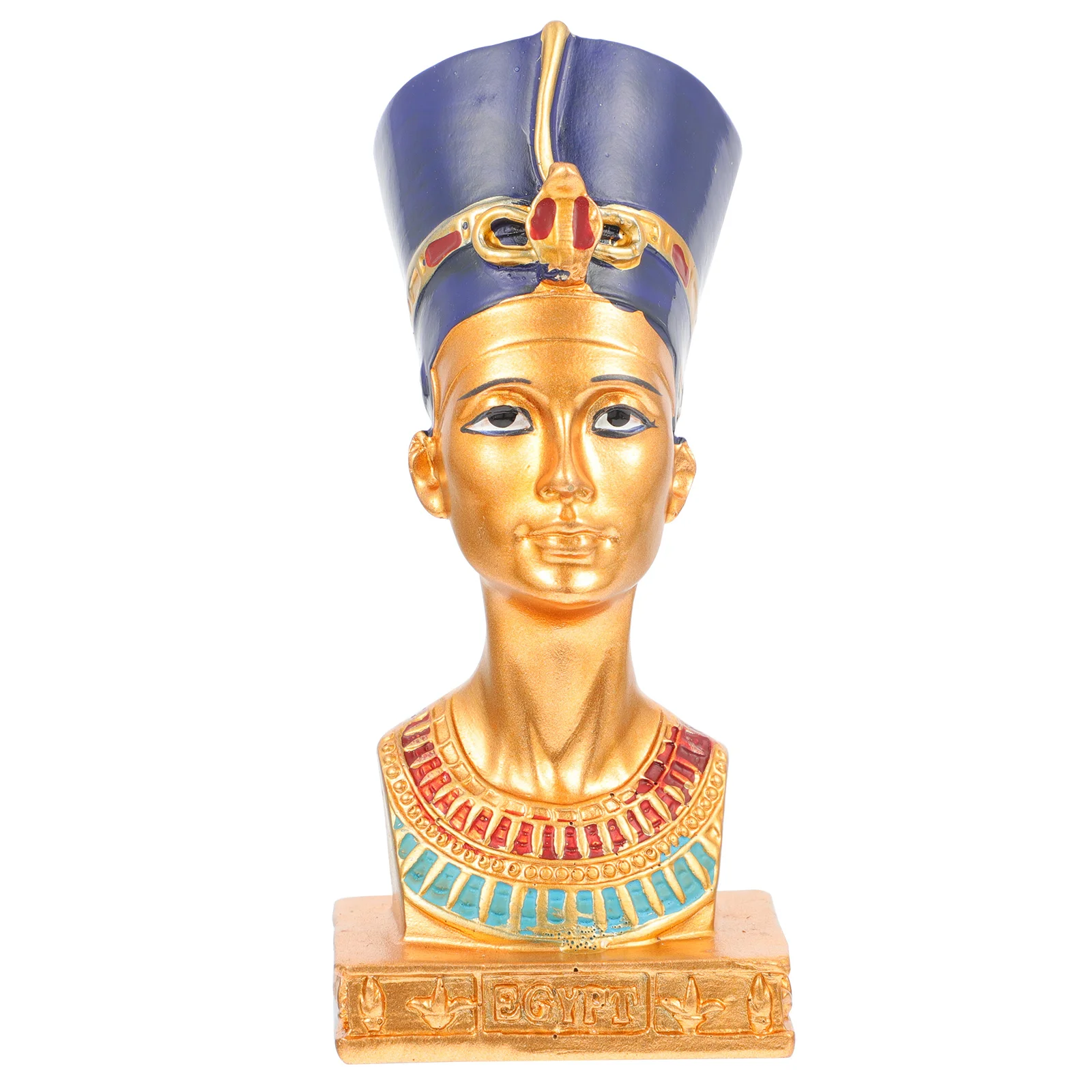 

Egyptian Statue Ancient Egypt Nefertiti Adornment Ornament Bust Figurine Sculpture Pharaoh Home Decor Desktop Figurines Resin