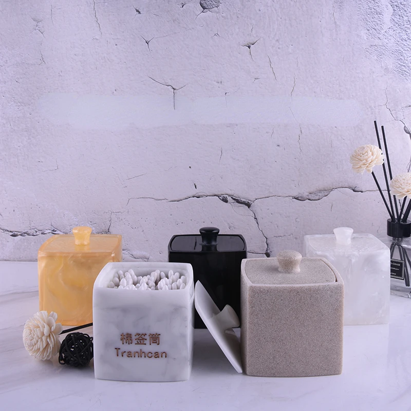 

Bathroom Cotton Box Bathroom Wash Cotton Swab Tube Toothpick Holder Storage Box Bath Salts Jar Creative Jewelry Box