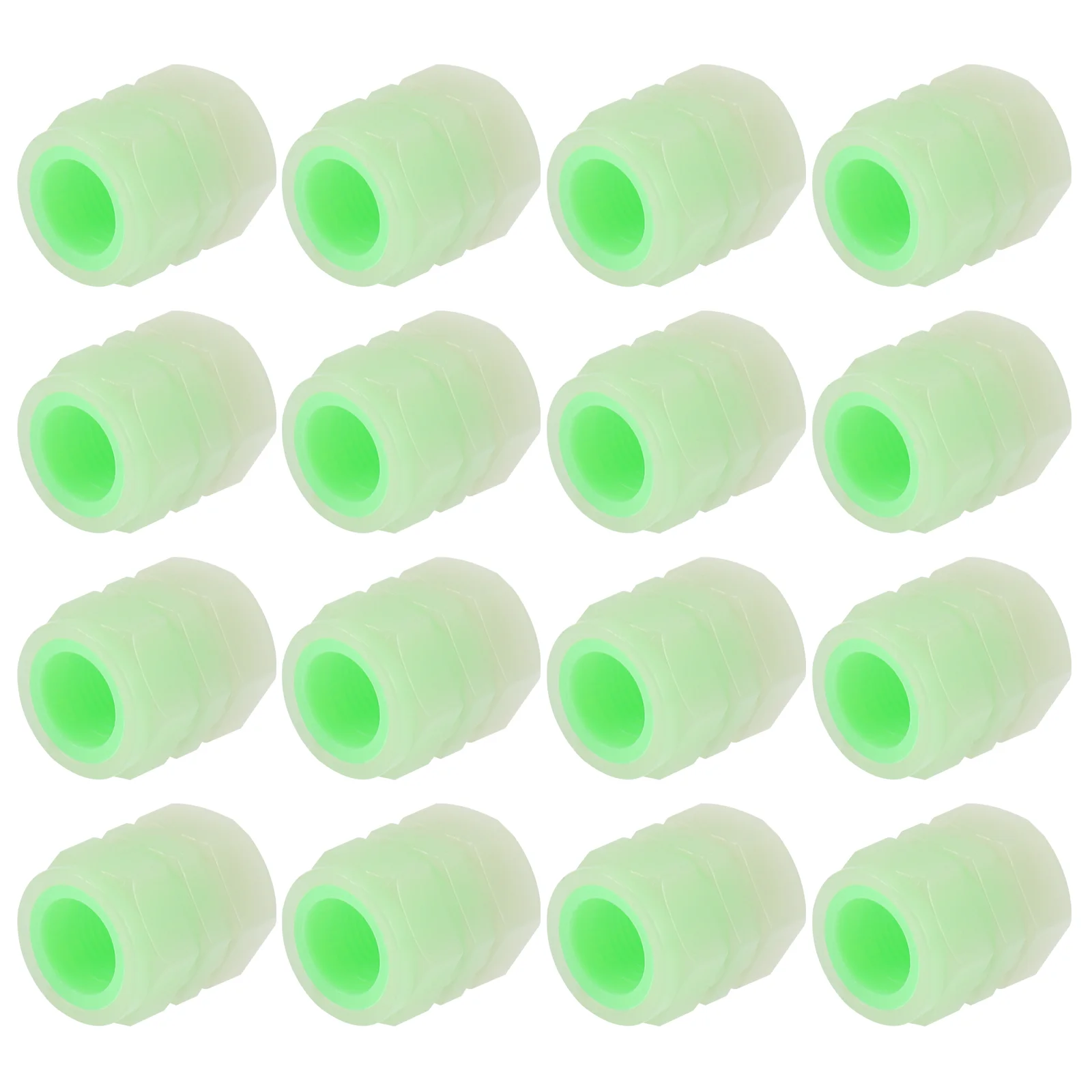 

16 Pcs Tires Caps Car Tire Valves Stem Rubber Caps Glowing Tire Air Nozzle Caps