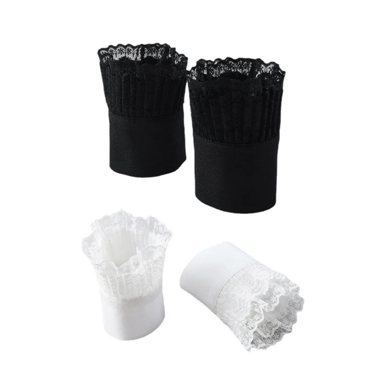 

Женские белые/черные наручные манжеты с декоративным рукавом, многослойные ложные манжеты, декор рубашки