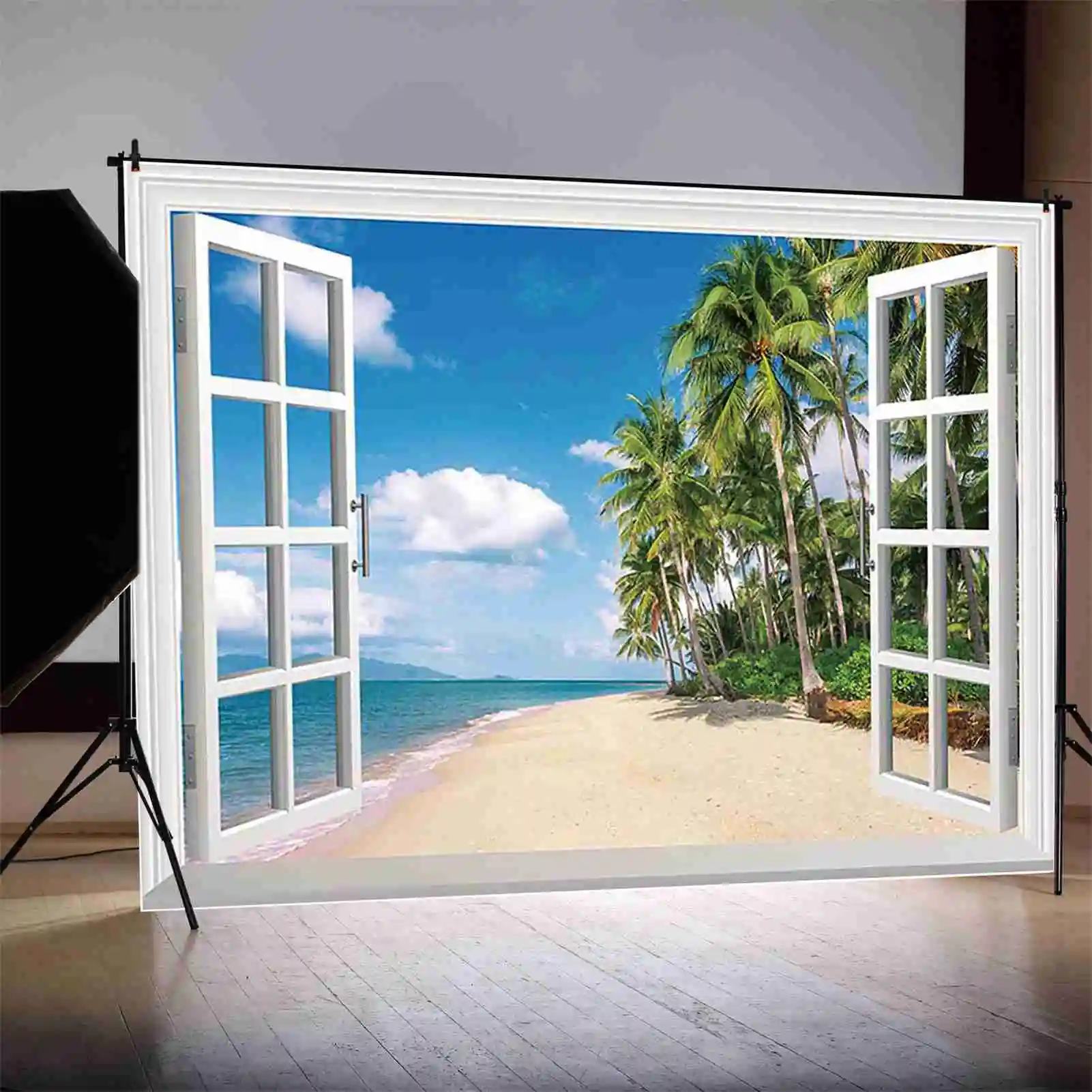 Фон для фотосъемки с морским пейзажем