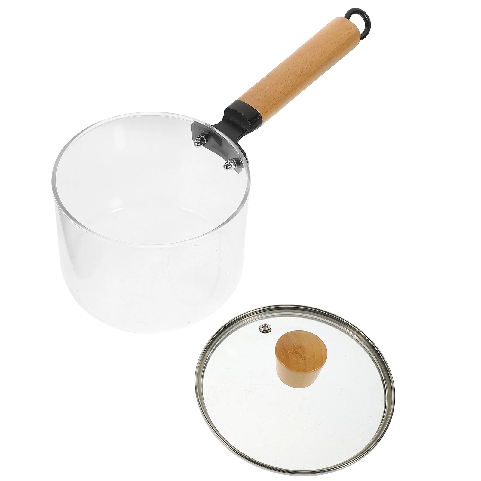 

Cookware Glass Pot Saucepan Milk Kitchen Cooking Pots Hot Serving With Handle Noodles Heat Resistant