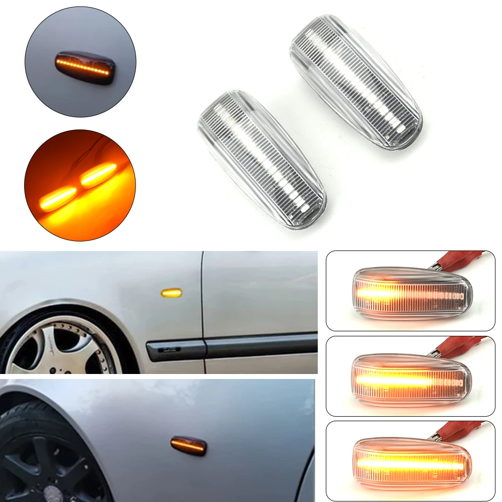 2 шт. динамический поворотник для Mercedes BENZ E-Class W210 C-Class W202 W208