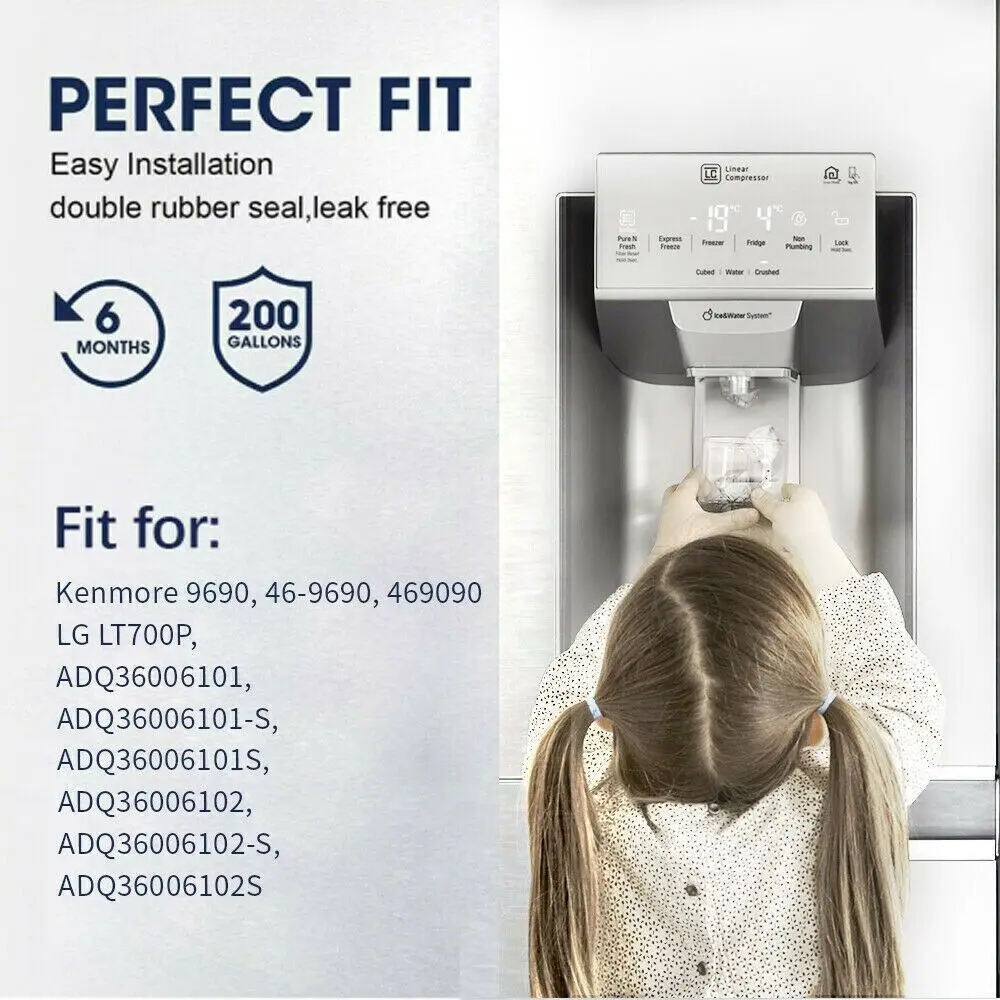 Фильтр для воды холодильника LT700P ADQ36006101 ADQ36006102 ADQ75795103 RWF1200A Kenmore 9690 AGF80300801