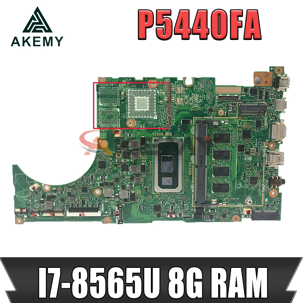 

Оригинальная материнская плата P5440FA 8 Гб RAM I7-8565U CPU P5440 P5440F P5440FA для материнской платы ноутбука asus