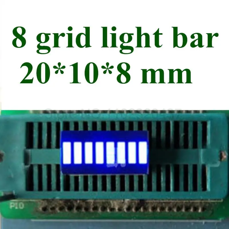 

20pcs LED Bar Display 8 Segment BLUE Array Numbers LED Signs Display Bar Graph Segment LED