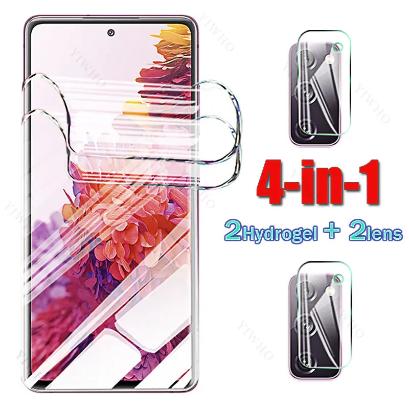 

4to1 Hydrogel Film for Samsung Galaxy S20 FE 2022 5G Screen Protectors for Sumsung S 20 FE Fe 20FE 20fe 20Fe Camera Glass Safety