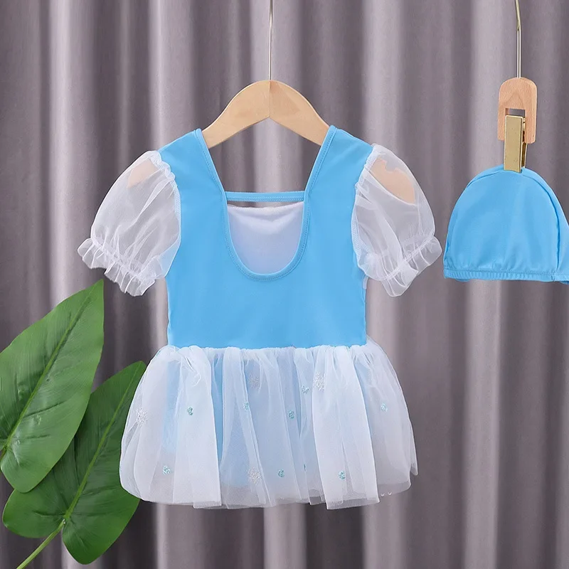 

Купальник для девочек 1-2 лет, новинка 2023, детский купальник, цельный кружевной купальник для детей от 0 до 2 лет, детский купальный костюм