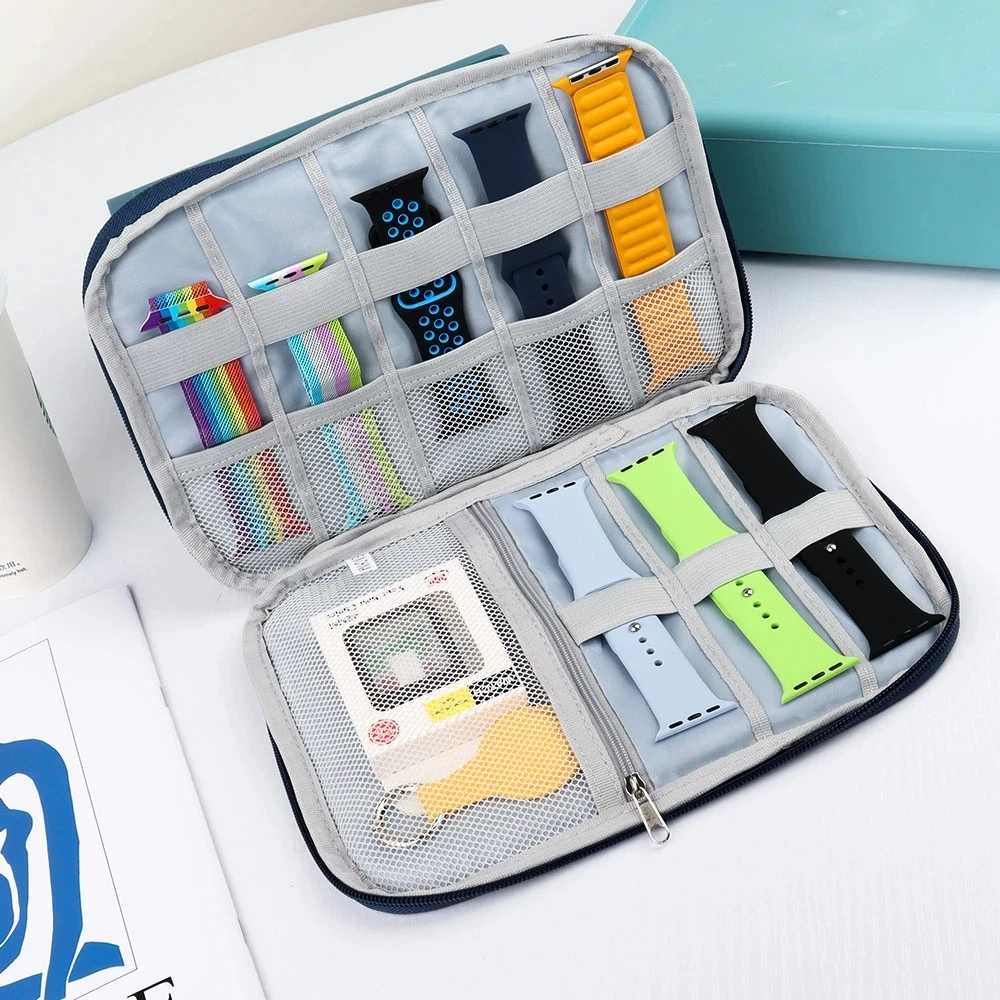 

Organizer Band Bag for Apple/Samsung/Amazfit/huawei Watch 8/7/Ultra Travel Smart Portable stand case Pouch holder Storage boxes