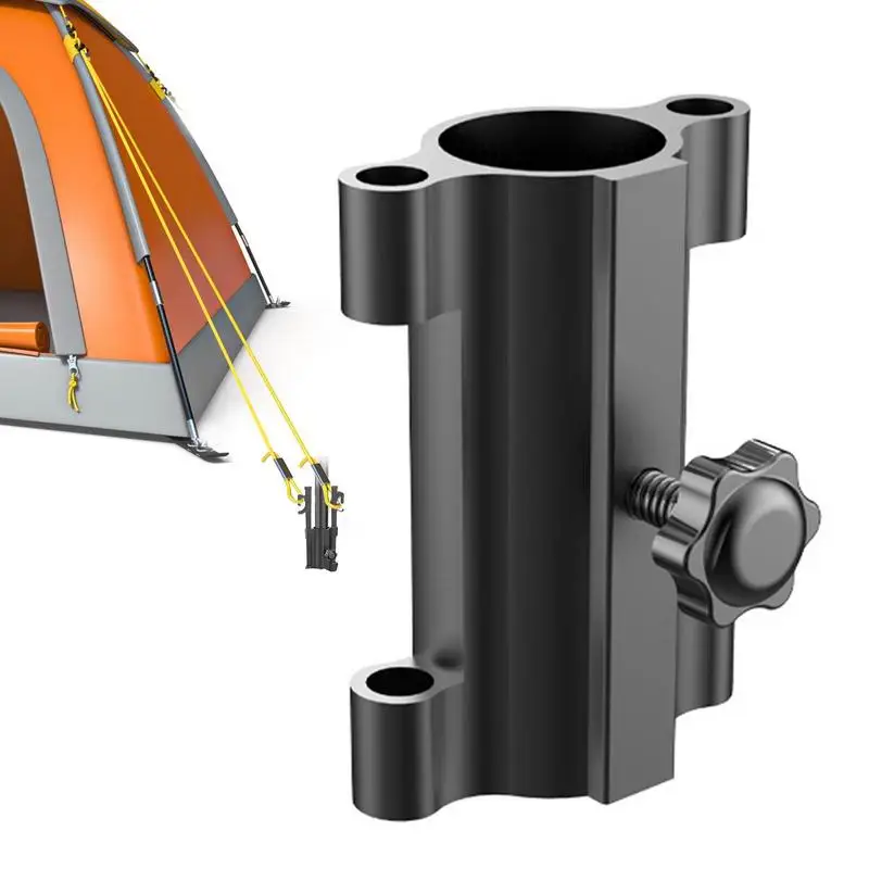 

Camping Tent Rod Holder Reinforced Windproof Awning Pole Mount Metal Tent Rod Holder Fixed Tube For Outdoor Camping Outdoor Tent