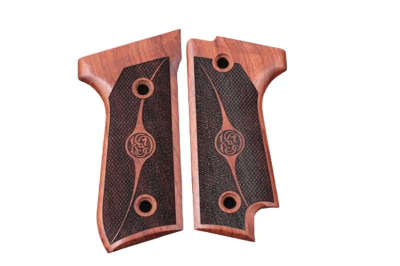 KSD Brand Beretta 92S Compatible Rosewood Grips Double-Checkering