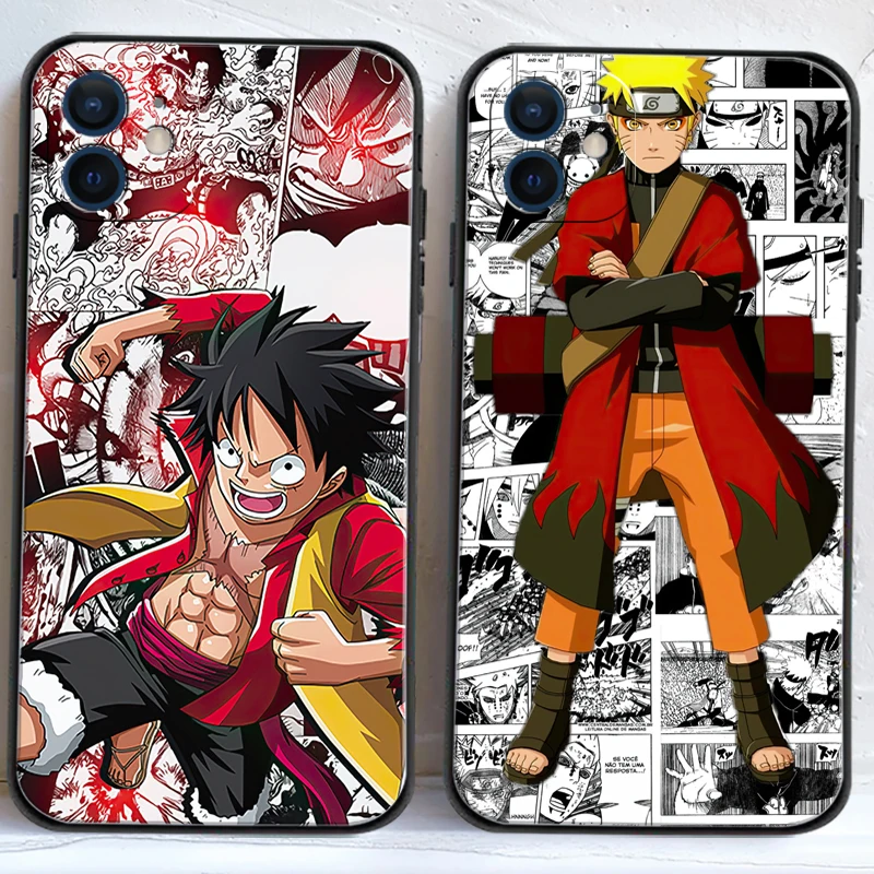 

Naruto One Piece Anime Phone Cases For iPhone 11 12 Pro MAX 6S 7 8 Plus XS MAX 12 13 Mini X XR SE 2020 Soft TPU Funda