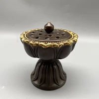 moehomes china decorated bronze copper seedpod of the lotus lotus seedpod statue gilding incense burner home metal crafts